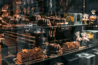 Vitrina de Dulce Tentación Repostería, sitio de ejemplo del Plan Catálogo.